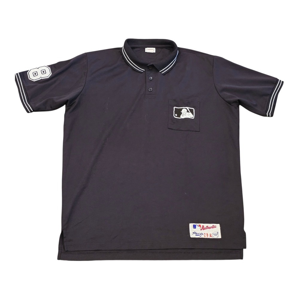 MLB Authentic Game Worn Umpire Shirt #18 Honig's 2XL Charlie Reliford Black